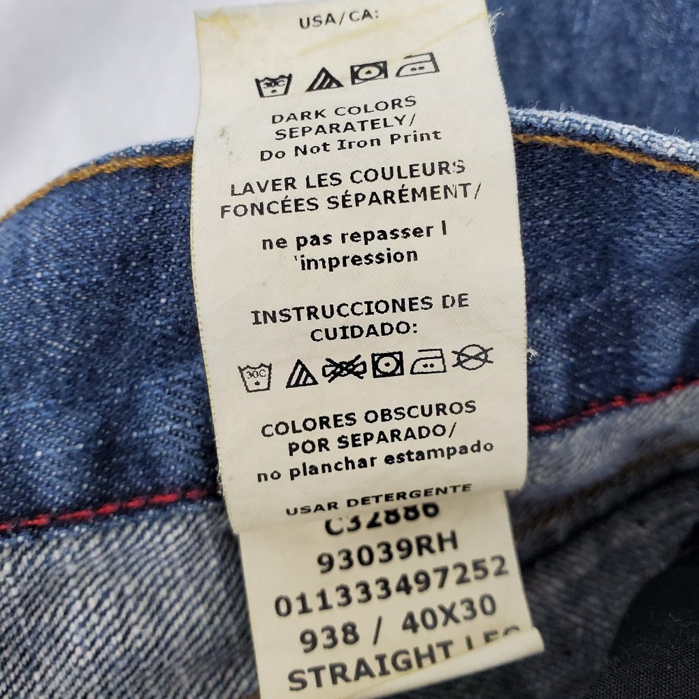 Chaps Denim Straight Fit Jeans Blue Men's 40 x 30 - Picture 13 of 14